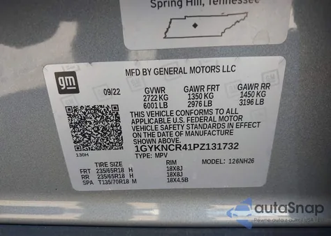 2023 Cadillac Xt5 Fwd Premium Luxury from USA, damaged, VIN 1GYKNCR41PZ131732